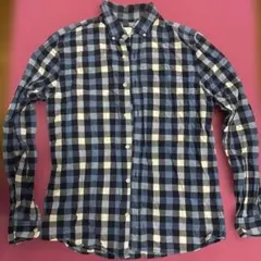GAP ギャップ チェックシャツ 長袖 ブルー系 M