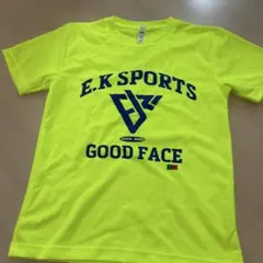 E.K SPORTS ロゴプリント Tシャツ ネオンイエロー SS