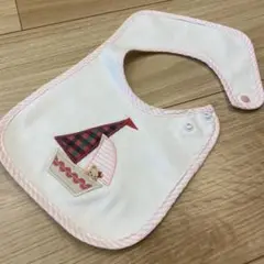 familiarベビースタイ ホワイト ピンク