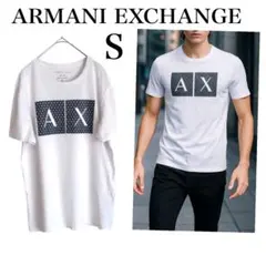 アルマーニ　Tシャツ　半袖　白　ロゴ　デカロコ゚　A/X ARMANI トップス