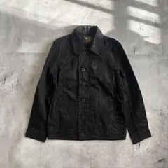 Archive black coating denim jacket y2k