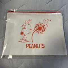 スヌーピー　アオキ　ノベルティ　コットン調ポーチ