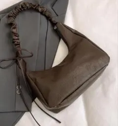 sheinギャザーハンドル ショルダーバッグ ブラウン