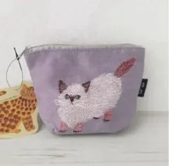 新品 松尾ミユキ ダイカット ポーチ Perle 猫 ねこ ネコ - メルカリ