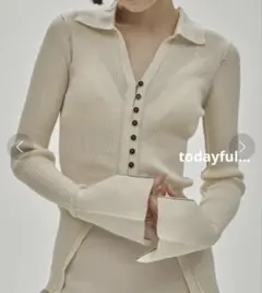 値札付き】TODAYFUL Sheer Skipper Knit - メルカリ