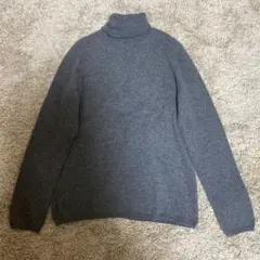 【美品】mon chou chouグレーのタートルネックニットセーター