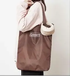Coleman ジップ付きトートバッグ &クロワッサン型ポーチ チャーム　付録