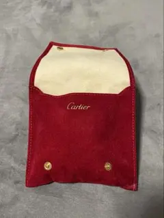 Cartier ジュエリーポーチ 赤 ケース クッション付