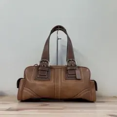 Coach Soho Mini Boston Bag Leather Brown