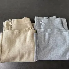 UNIQLO ウォッシャブルニットリブパンツ　２枚セット