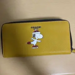 COACH スヌーピー 長財布 イエロー