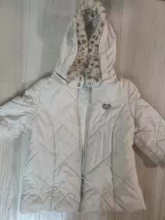 Bebeアイボリー キルティング 中綿コート　90cm