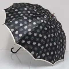 ランバンコレクション 傘 USED品 ローズ 12本骨 LANVIN ブラック