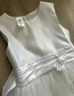 【試着のみ・超美品♪】女児⭐︎ホワイト フォーマルドレス ノースリーブ