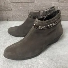 【コンポジション9 】ショートブーツ（22.5）サイドジップ ビブラムソール