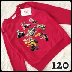 【新品】マリオカート マリオ ヨッシー トレーナー 長袖 レッド 裏起毛 120