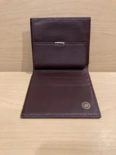 ゼ*ン様 皇居財布　2つ折り財布　牛革 ワインレッド ボルドー　菊の御門