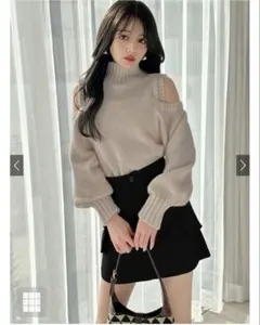 GRL グレイル ニット ショート丈 ベージュ フリーサイズ