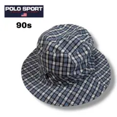 【POLO SPORT】90s ポニー刺繍 リバーシブルハット F