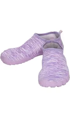 melibee様専用　キッズ用　紫色ストライプ　マリンシューズ　18cm