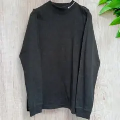 美品 チャンピオン ハイネック長袖Tシャツ 綿 ブラック XL