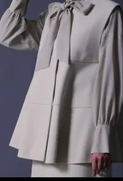 最終価格Aga アーガ Aga ウールライクペプラムジレ