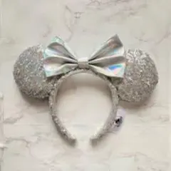 ミニーマウス風シルバーカチューシャ