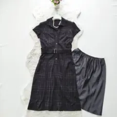 BURBERRY*バーバリーロンドン チェック柄シャツワンピース 半袖 38