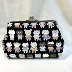 たかまさ　がま口財布　がま口ポーチ　メイクポーチ　ハンドメイド がま口財布 がま口ポーチ メイクポーチ ハンドメイド 猫柄 ① - メルカリ