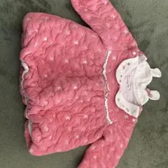 ウサギ耳付きピンクアウター　キムラタン