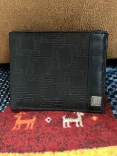 ダンヒル ブラックレザー二つ折り財布