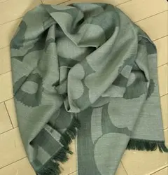 未使用★マリメッコ・大判ショール ストール　グリーン