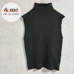 美品 ムルーアMARKSTYLERノースリーブリブニット　ハイネック　ブラック