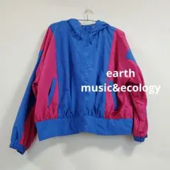 earth music&ecology ピンクブルーマウンテンパーカー