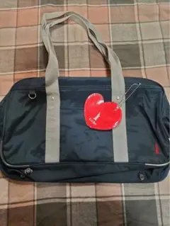 イーストボーイネイビーのナイロンスクールバッグ 茶色スクールバック2個セット