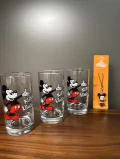 【非売品】ミッキーマウス レトログラス ＆ ハロウィンストラップ セット