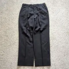 美品 DAKS ダックス 2タック ワイドスラックス 黒 モード シティーボーイ