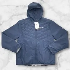 ナイキ ランニングジャケット中綿ジャケット　メンズ　M ネイビーランニングウェア