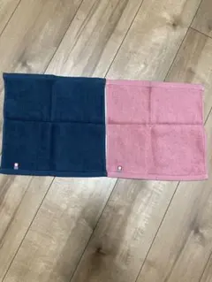 【新品未使用】今治タオル ハンカチ 2枚セット（ネイビー・ピンク）