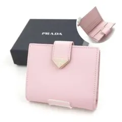 ✨Sランク✨　PRADA ミニ財布　三角プレート　トライアングル　サフィアーノのサムネイル