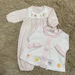 ミキハウス ピンク ロンパース カーディガン まとめ売り 50 60 70