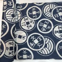 新品未使用品】浴衣 反物 キングサイズ 将棋 紺色 駒 着物 - メルカリ