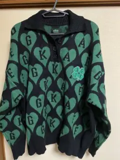 AFGK ニットセーター ハート柄 プルオーバー