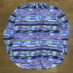 ブラック&ホワイト　柄シャツBlack&WhiteSPORTSWEAR