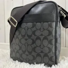 ⭐️美品⭐️コーチ フライトバッグ ショルダー レザー シグネチャー 黒