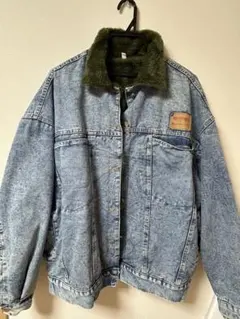 デニムジャケット フリース襟 オーバーサイズ