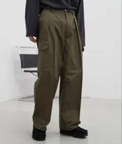 WYM LIDNM　SEMI WIDE STRAIGHT タックカーゴ　Mサイズ