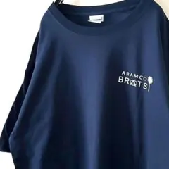 ギルダン ARAMCO BRATS ダラス Tシャツ L ネイビー紺色 古着
