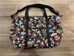 ヒスミニ 2wayボストンバッグ 黒総柄 雑誌付録