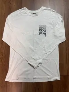 Stussy CDG コラボ 長袖シャツ ホワイト